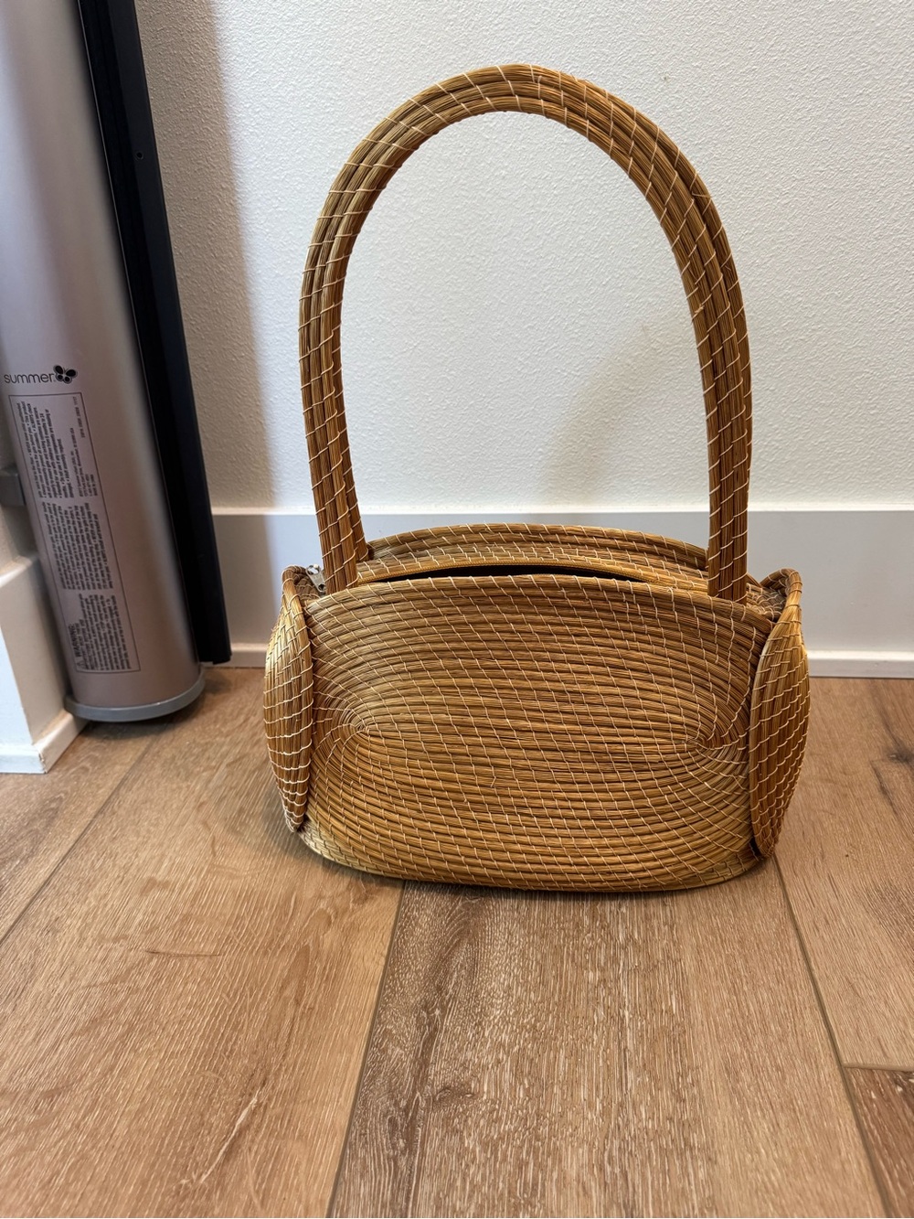 Golden Grass Handbag Shoulder Bag Purse Woven Made In Brazil WITH ZIPPER - Picture 5 of 10